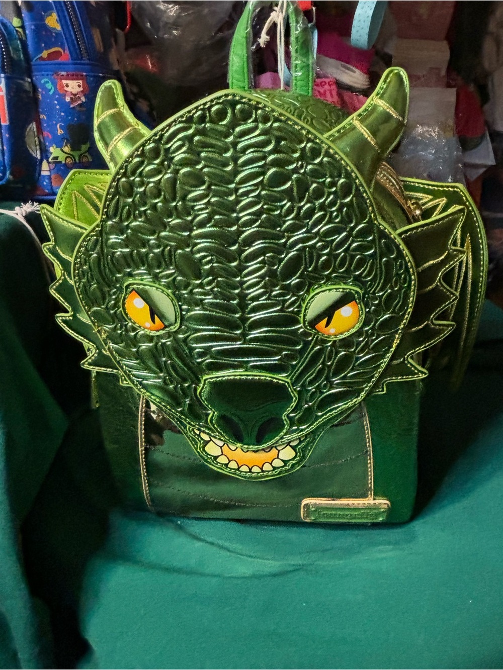 BAM EXCLUSIVE GREEN DRAGON LOUNGEFLY BACKPACK BAG